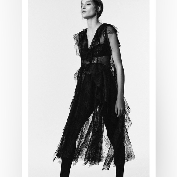 ZARA STUDIO LIMITED EDITION LACE MIDI DRESS - Picture 13 of 15